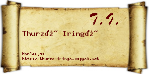 Thurzó Iringó névjegykártya